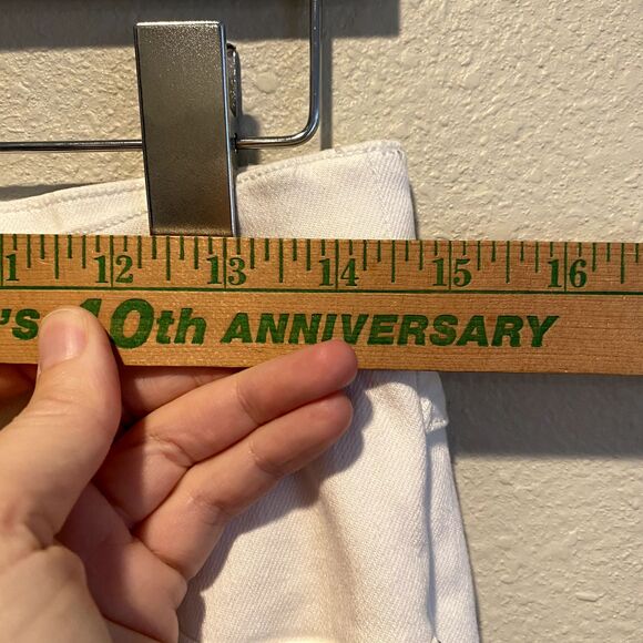 SPANX Women's distressed white ankle skinny jeans jeggings sz L 20229R Pull On - Picture 5 of 15